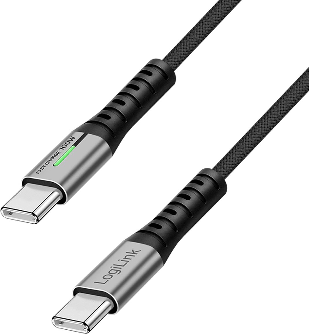 LogiLink Kabel USB 3.2 Gen2x2 Type-C C/M na C/M LED 2m černý