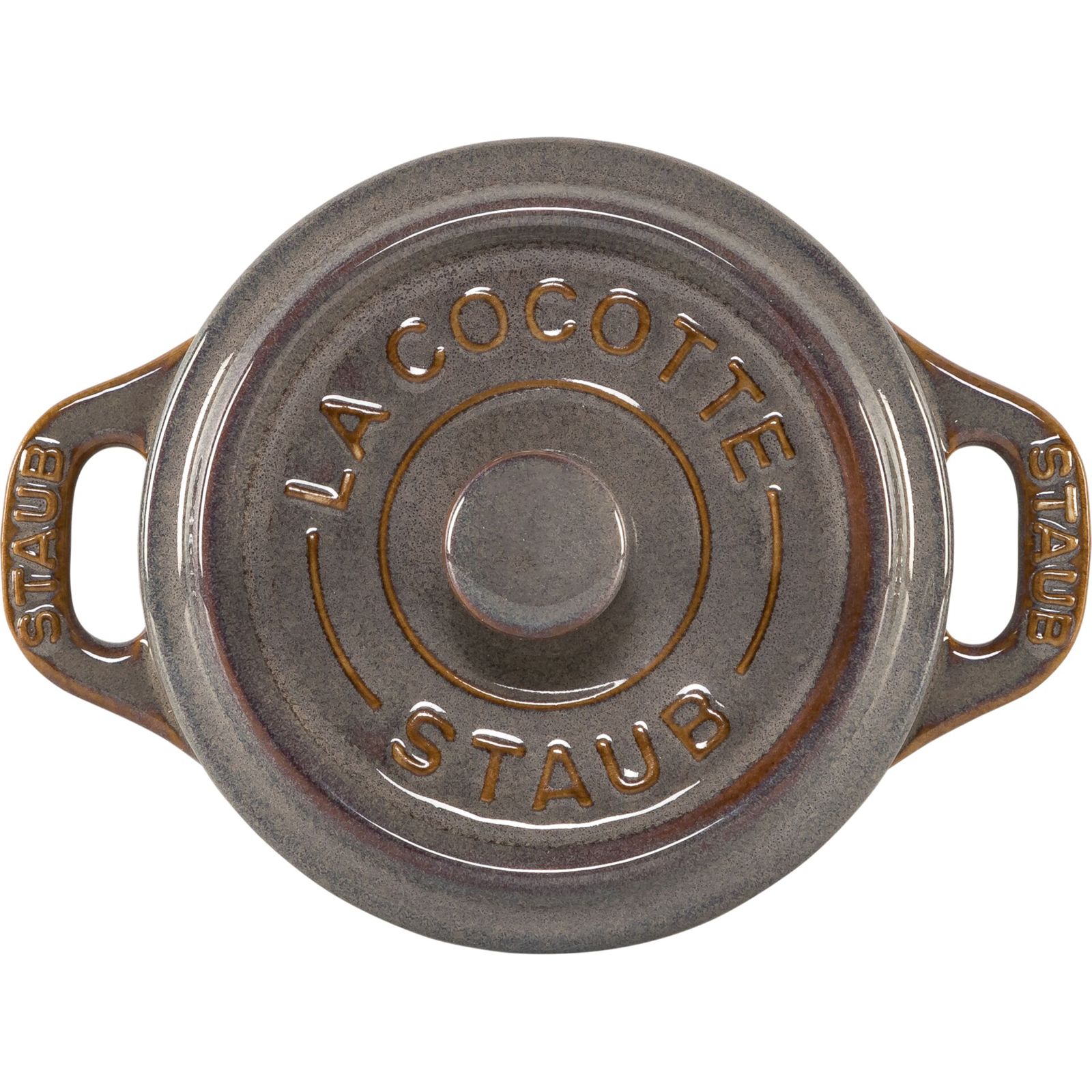 Staub Mini Cocotte Set 4-tlg. rund, Keramik, antik-grau