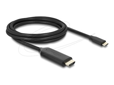 Delock - Kabel adaptéru - USB-C s piny (male) do HDMI s piny (male) - 2 m - cerná - podpora 4K144Hz (3840 x 2160), podpora 8K60Hz (7680 x 4320), podpora režimu DP Alt