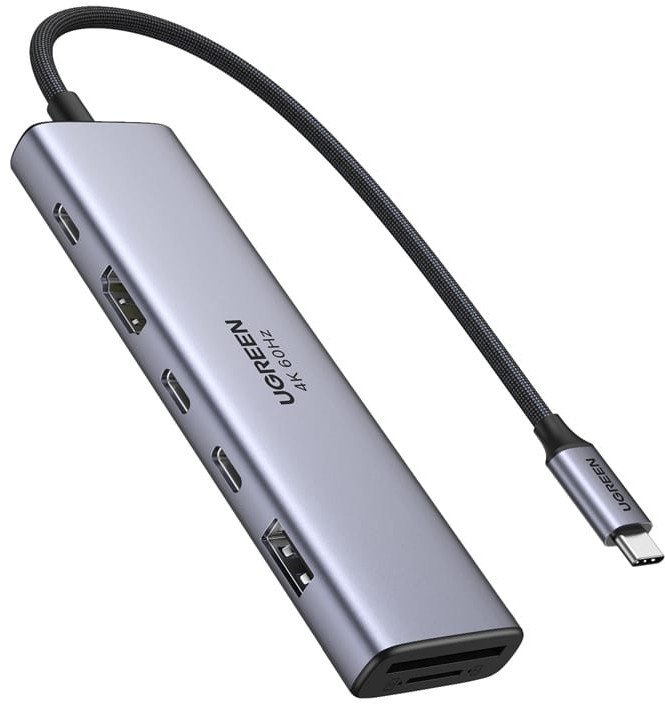 Ugreen REVODOK 7-v-1 4K@60HZ HDMI DOCK dokovací stanice šedá