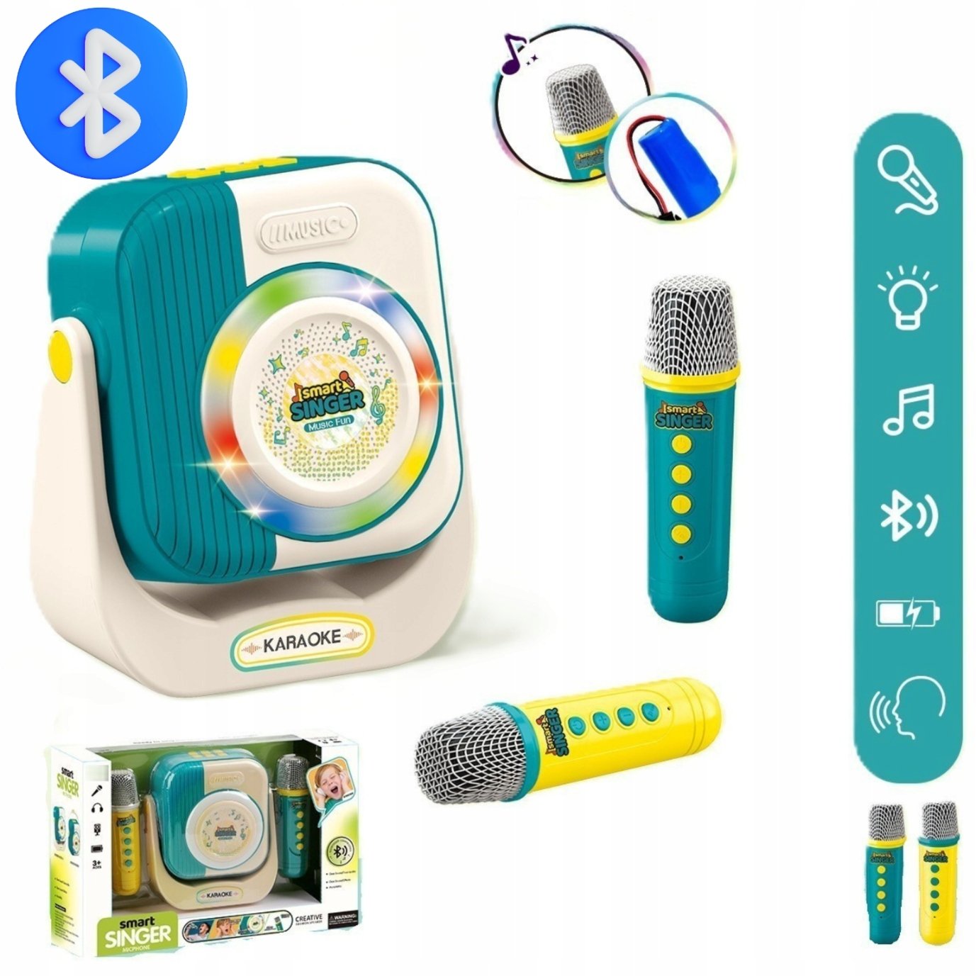 Bounn Dětská karaoke sada se dvěma mikrofony