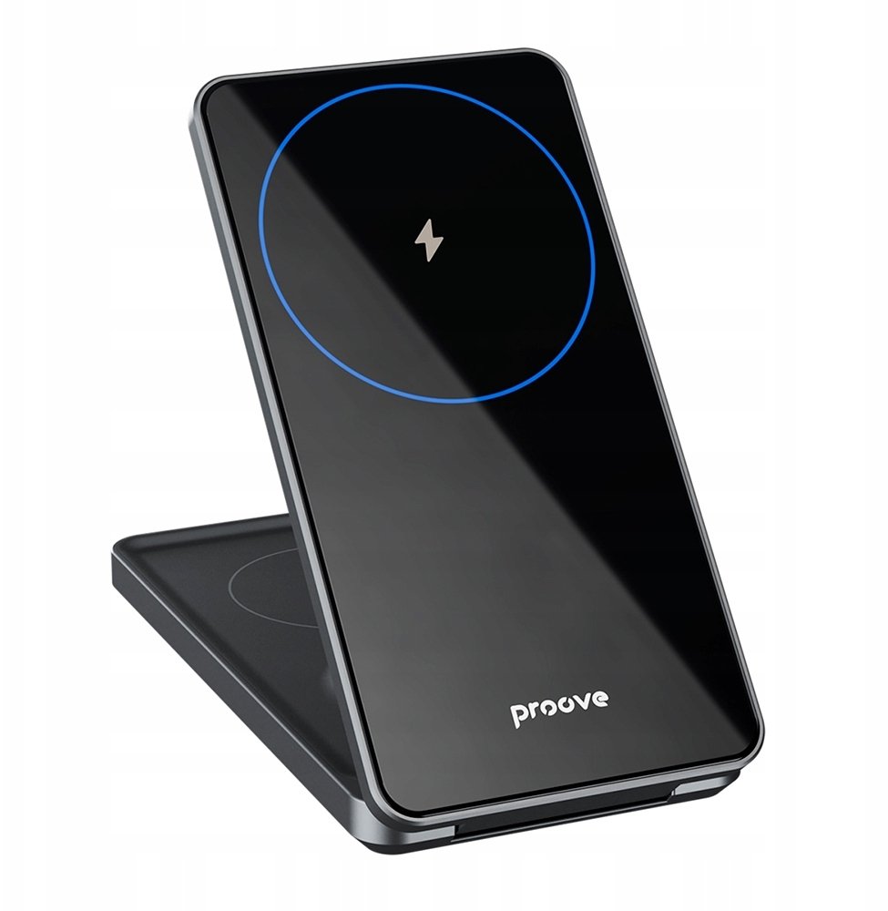 PROOVE Bezdrátová nabíječka Metal Edge 3 v 1, šedá, 15 W