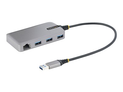 Hub USB StartEch USB HubStarTech USB 3 Port Ethernet 3x USB