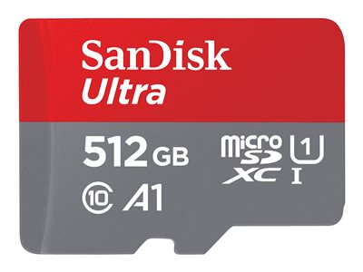 SanDisk Ultra - Paměťová karta flash (adaptér microSDXC na SD zahrnuto) - 512 GB - A1 / UHS Class 1 / Class10 - microSDXC UHS-I