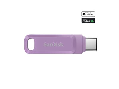 SanDisk Ultra Dual Drive Go - Jednotka USB flash - 1 TB - USB 3.2 Gen 1 / USB-C - levandulová