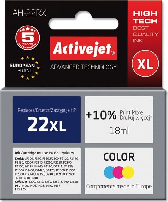 ActiveJet Ink cartridge HP 9352 Col ref no22 - 15 ml AH-352