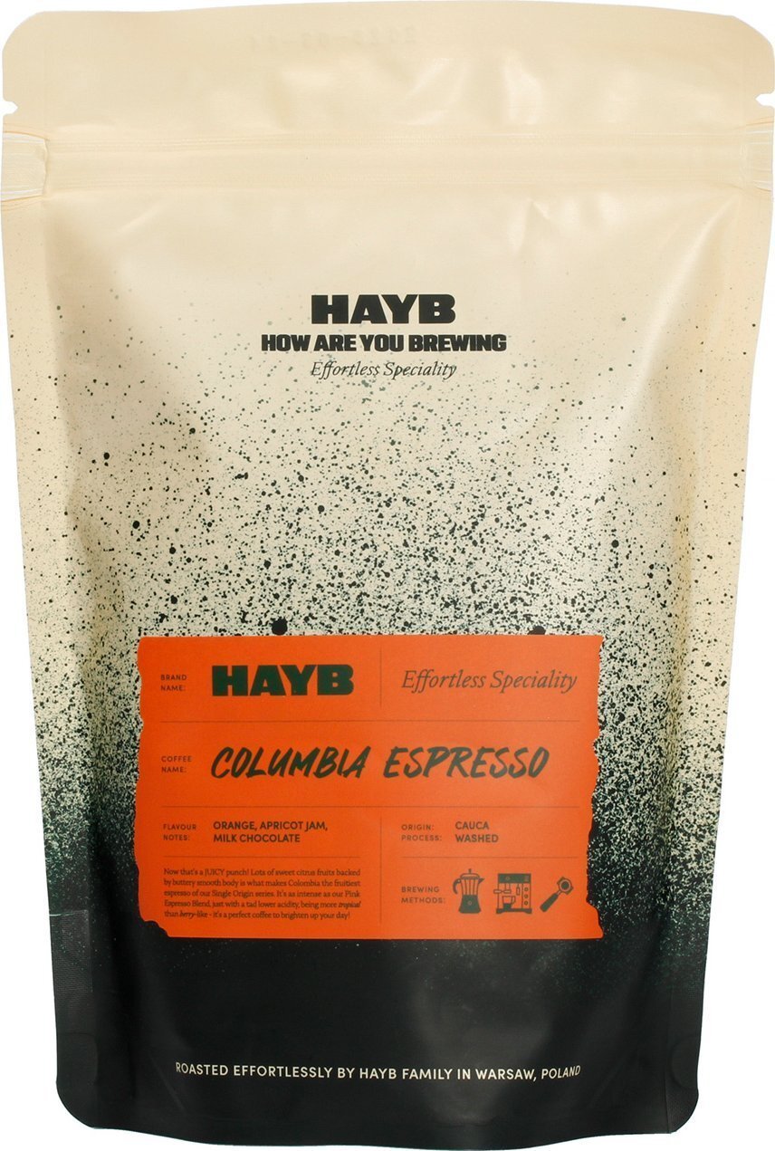 HAYB zrnková káva HAYB - Kolumbie San Sebastian Espresso 1kg