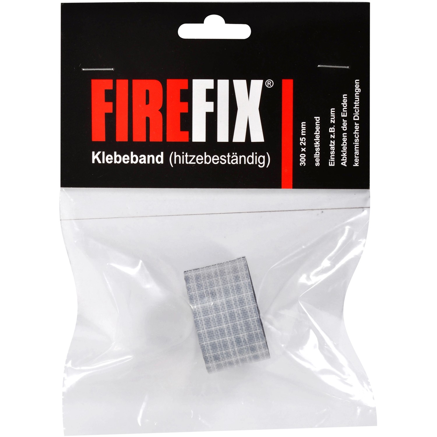 Tepelně odolná lepicí páska Firefix, černá, 30 cm x 2,5 cm