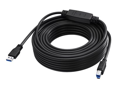 VISION 15 m Black USB 3.0 booster cable