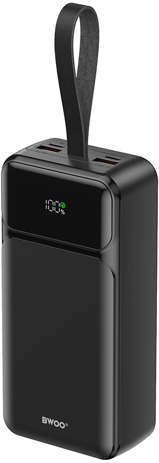 BWOO Powerbanka 65W powerbanka 30000 mAh 2 x USB-A, 1 x Type-C s LCD displejem černá