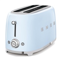Smeg TSF02PBEU, toustovač / topinkovač, 4 toasty, 6 úrovní opékání, zásuvka na drobky, styl. 50. let, pastelově modrý
