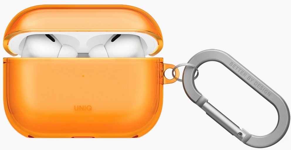 Uniq Glass Case pro Apple AirPods Pro 3 oranžový