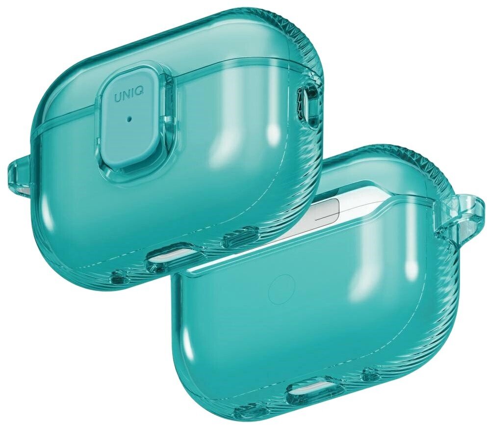 Uniq Kryt Glasse Pro pro Apple AirPods Pro 3 Lock Case tyrkysový