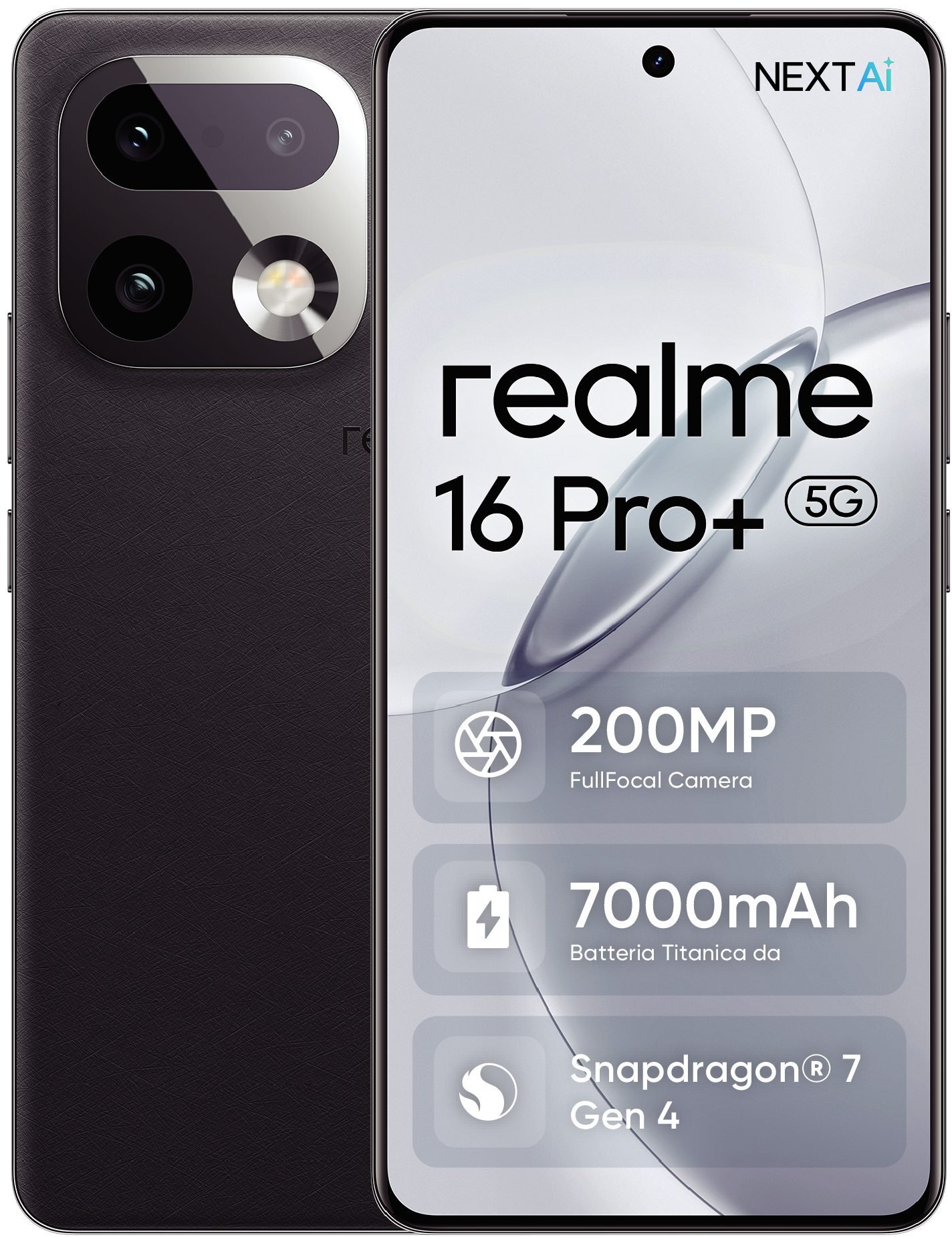 Realme 16 Pro+ 5G 17,27 cm (6.8 ) Dual SIM Android 16 USB Type-C 12 GB 512 GB 7000 mAh Šedý