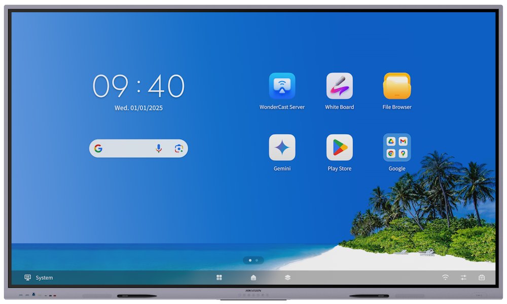 HIKVISION IFP 86   4K, 8GB/128GB storage, 400 nit, 50 points, Android 14, USB, HDMI, Wifi ,BT,  EDLA