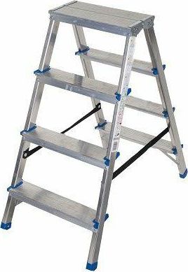 AWTools AW ŽEBŘÍKOVÁ STOLIČKA 4 SCHODY 150 KG AW23027