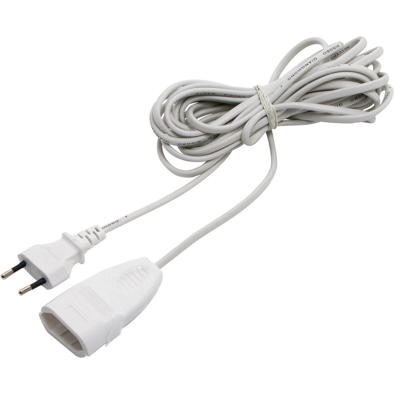 Prodlužovací kabel Euro, bílý, 5 m