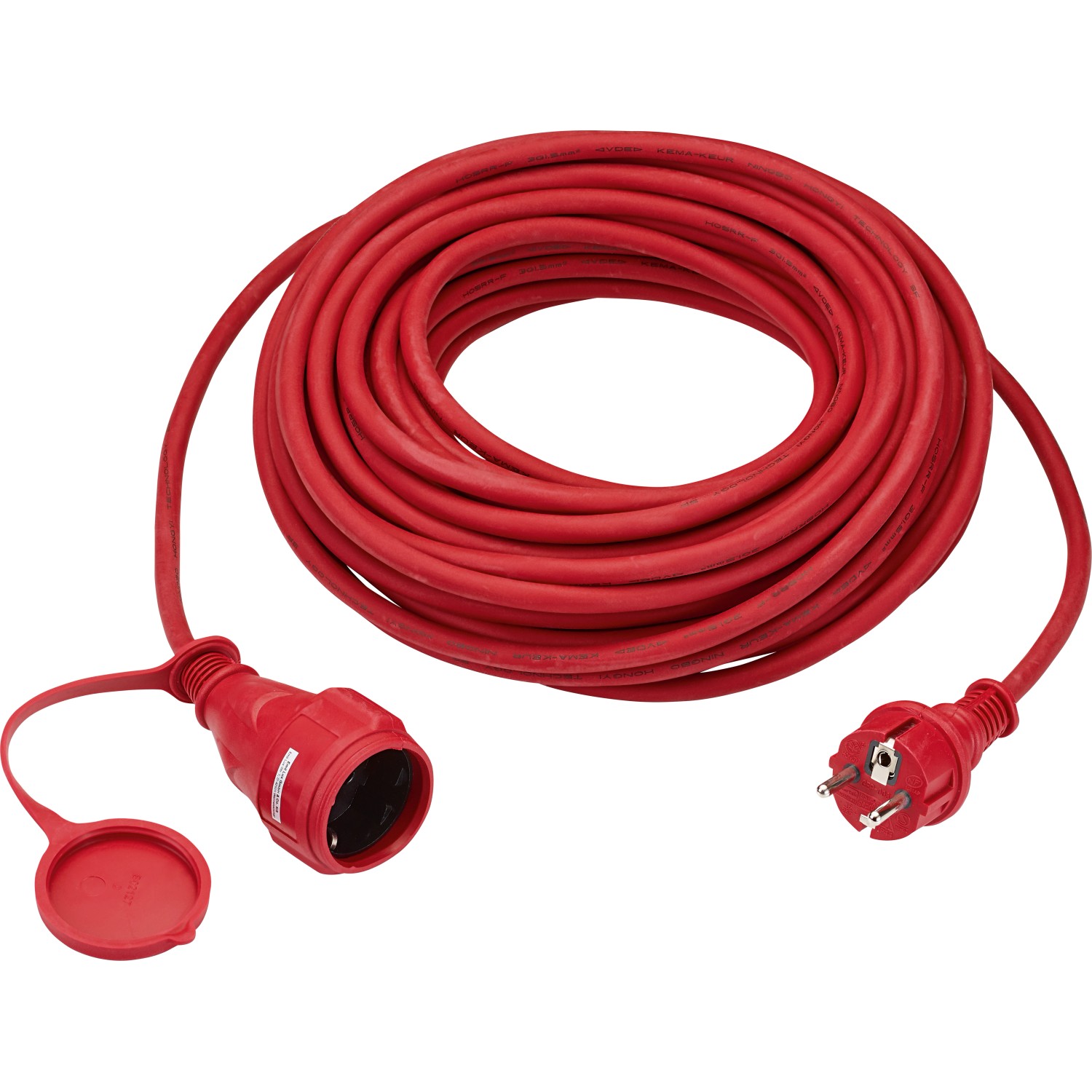Prodlužovací kabel 20 m červený H05RR-F 3G1.5