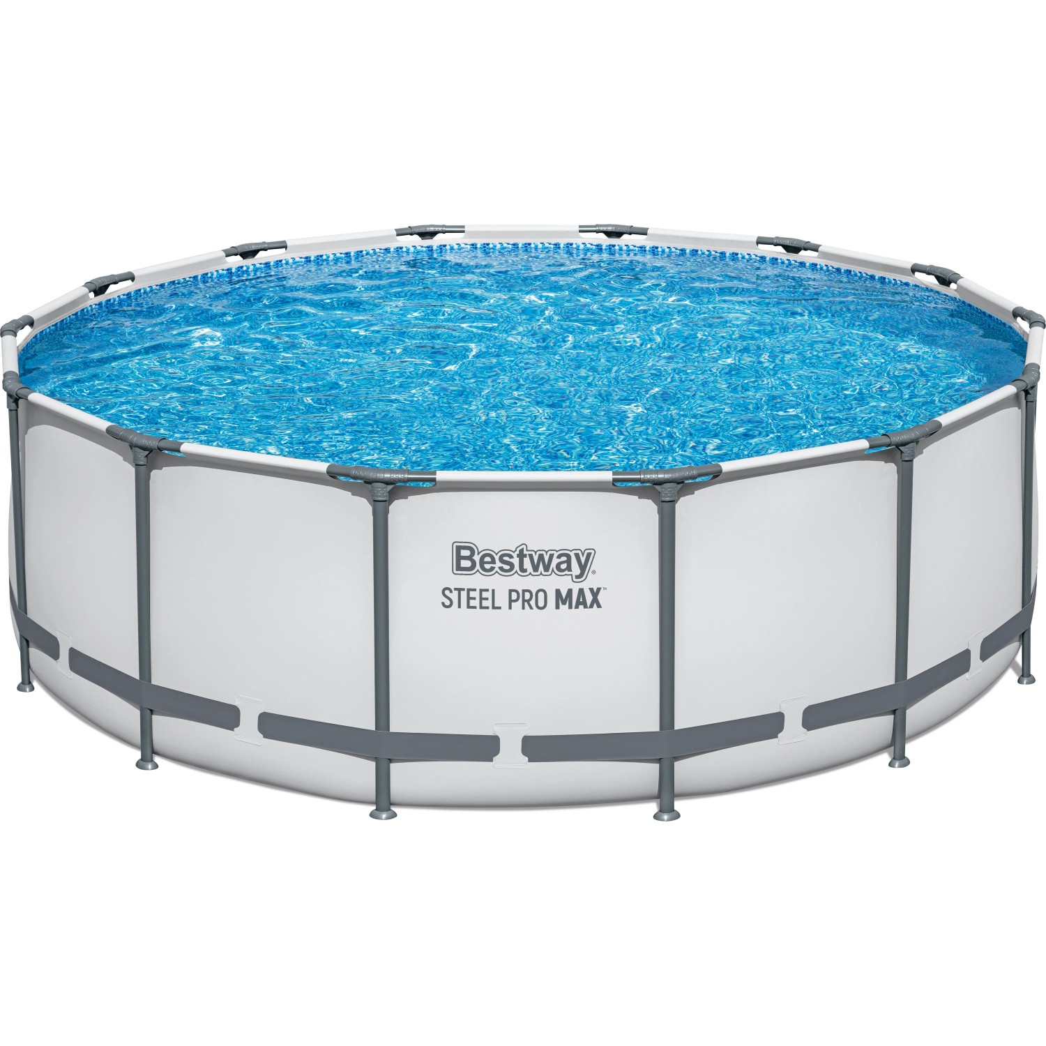 Bestway Steel Frame Steel Pro Max Frame GS O 427 x 122 cm guľatá svetlo šedá