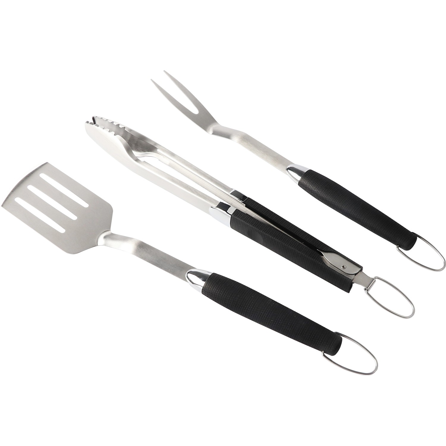 Jamestown-Grill Sada třídílného grilovacího náčiní Jamestown s plastovými rukojeťmi