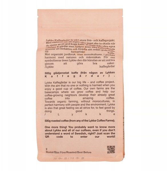 Lykke Zrnková káva Lykke - Happiness Blend Filtrovaná zrnková káva 500 g