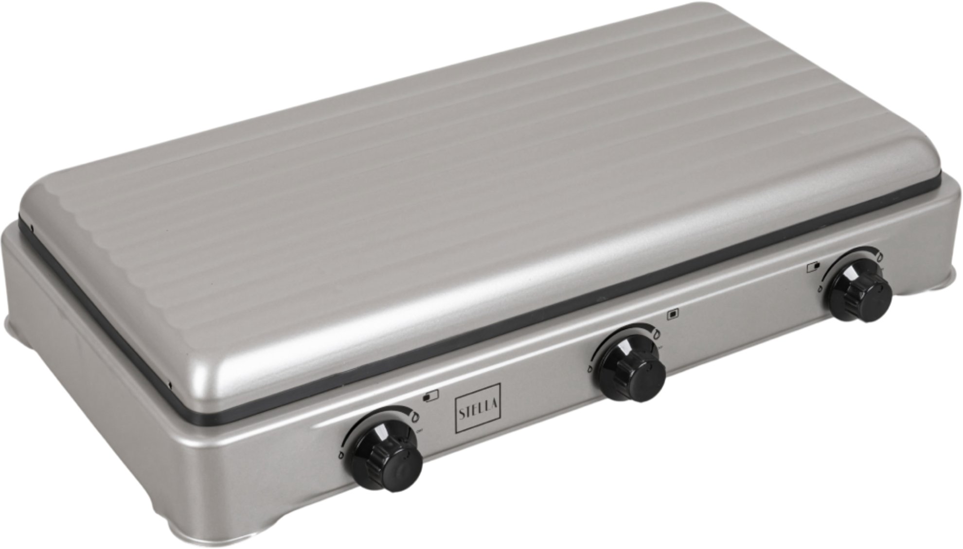 Stella Plynový sporák STKGS-03 se 3 hořáky, stříbrný