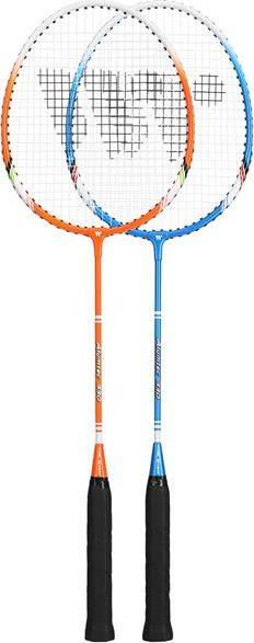 WISH Sada badmintonových raket ALUMTEC 330K, modrá a oranžová, univerzální WISH