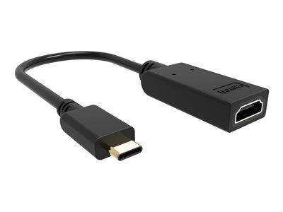 VISION - Video adaptér - 24 pin USB-C s piny (male) do HDMI se zdírkami (female) - cerná - podpora 4K60 Hz (3840 x 2160)