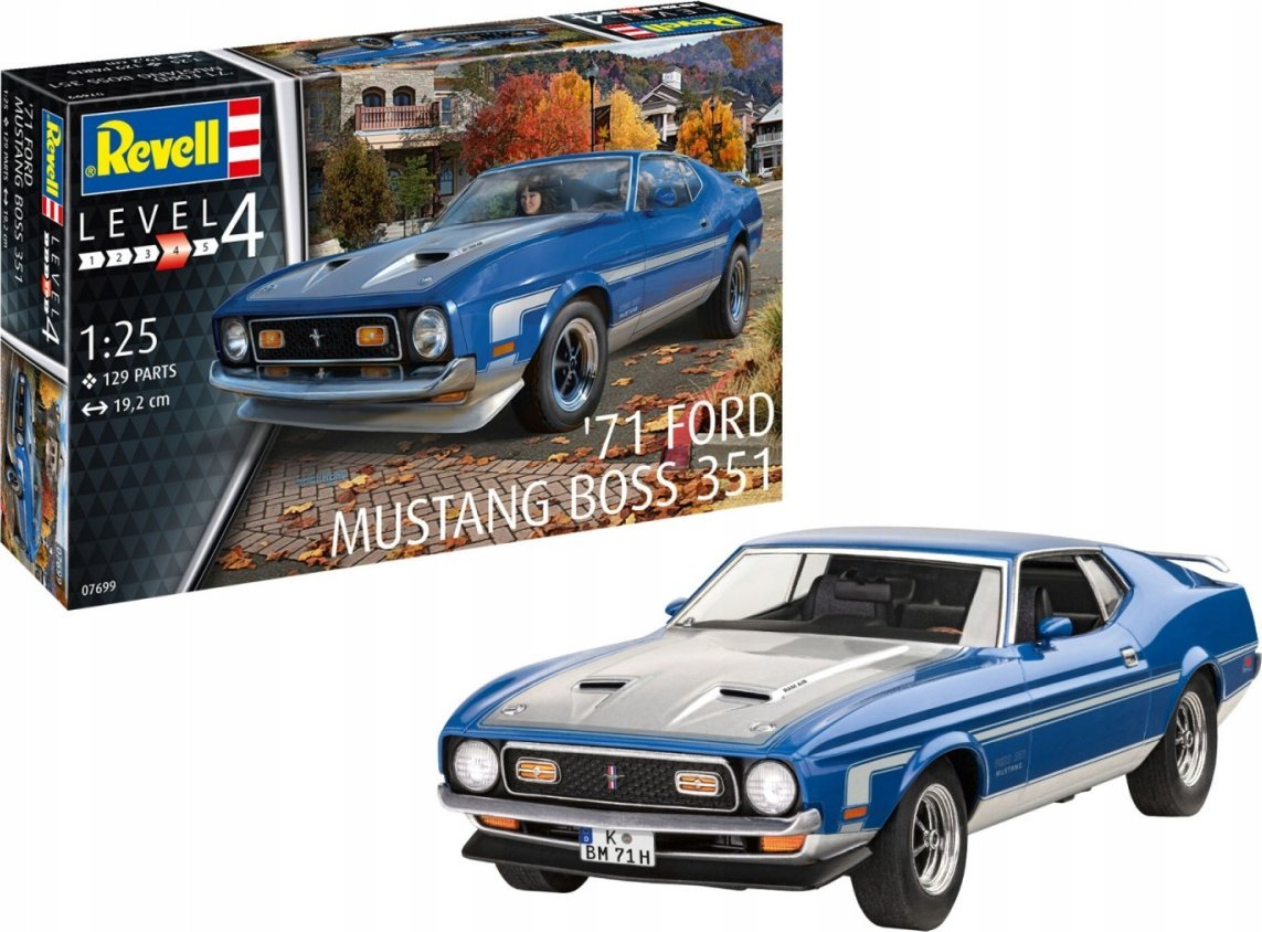 Revell Plastikový model auta 71 Ford Mustang Boss 351 1/25