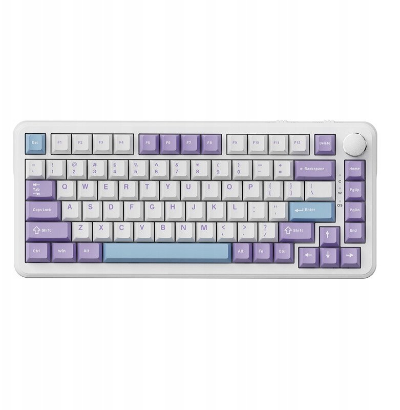 Ajazz Mechanická herní klávesnice AK820 MAX s magnetickými spínači - fialová-bílá-modrá-RGB