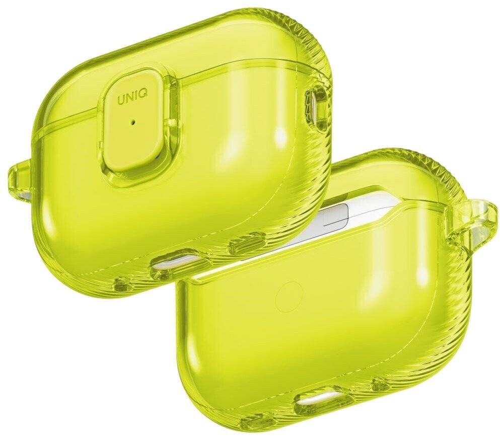 Uniq Kryt Glase Pro pro Apple AirPods Pro 3 s uzamykatelným krytem žlutý