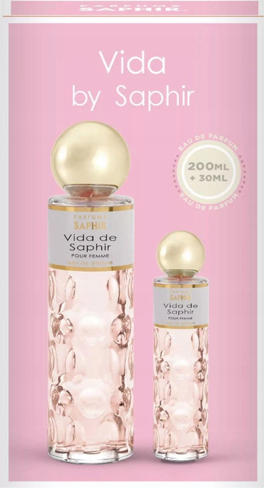 Alkotest Saphir SAPHIR Vida EDP sprej 200ml + EDP sprej 30ml