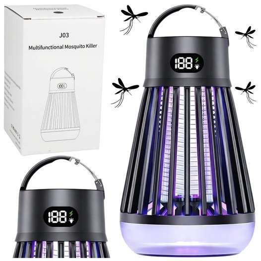 Lean Elektrická lampa na komáry s UV světlem, černá