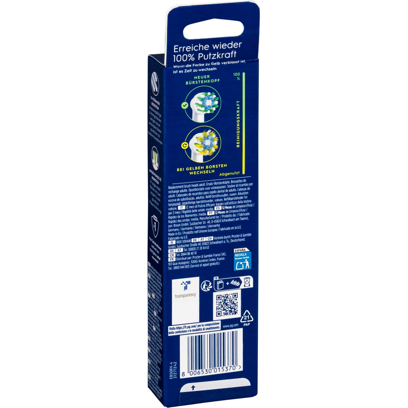 Oral-B Aufsteckbürsten Pro CrossAction 4er