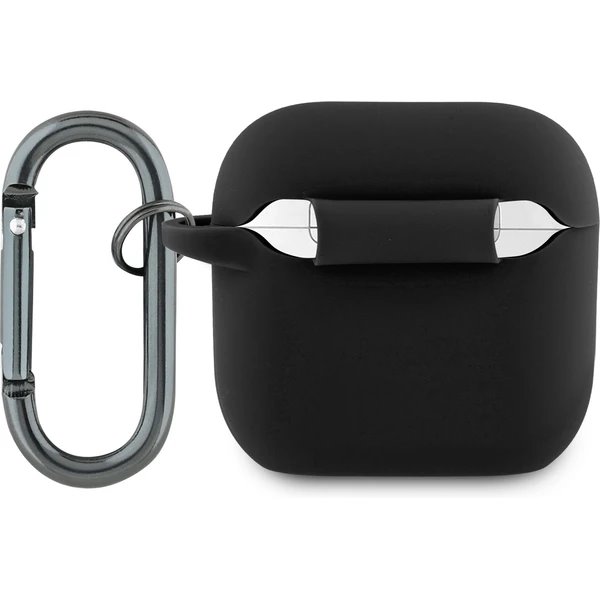 Lacoste Silikonový kryt LCA4SLOK AirPods 4 černý/černý s krokodílím logem