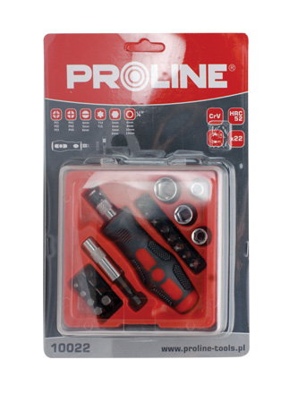 Pro-Line Šroubovák s bity a hlavicemi 22 ks 10022
