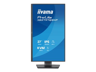iiyama ProLite XB2797QSNP-B1 - LED monitor - 27  - 2560 x 1440 QHD @ 75 Hz - IPS - 350 cd/m? - 1000:1 - 1 ms - HDMI, DisplayPort, USB-C - reproduktory - cerná, matná