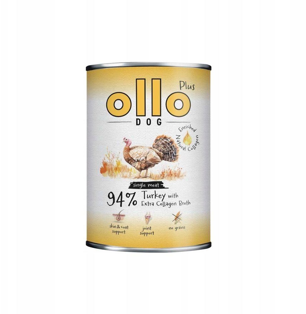 OLLO Plus Collagen Turkey - vlhké krmivo pro psy - 400g