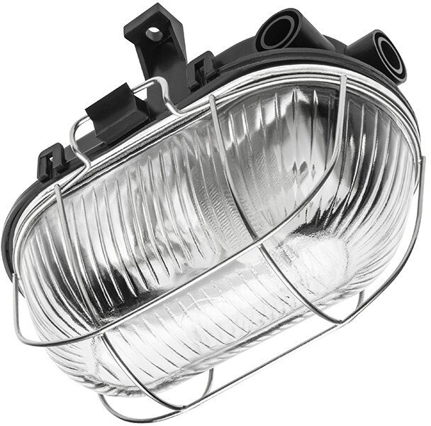 GTV Svítidlo Channel SANGUESA KAM E27 max. 40W AC220-240V IP54 mřížka z ABS/skla/kovu černá OS-KAM060-10