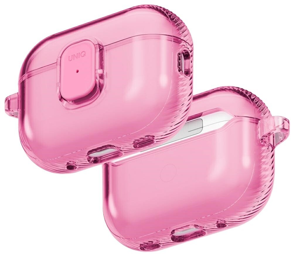 Uniq Kryt Glase Pro pro Apple AirPods Pro 3 s uzamykatelným krytem, růžový