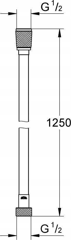 Grohe Sprchová hadice Sprchová hadice Grohe 1,25 m Silverflex, tvrdý grafit 28362A01