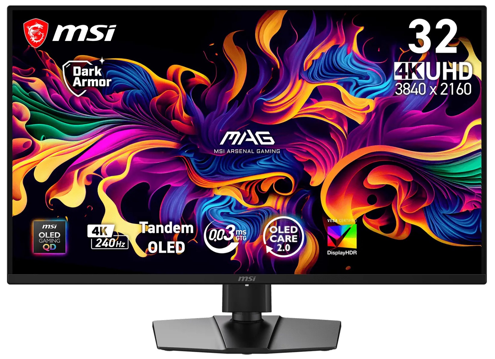 MSI MAG/321UP X24/31,5 /QD-OLED/4K UHD/240Hz/0,03ms/Černá/3R