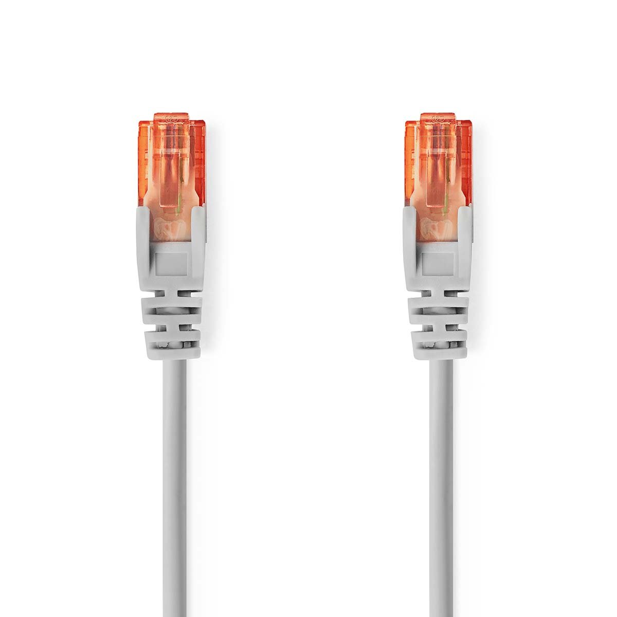 Nedis CCGL85230GY100 - Síťový Kabel CAT6  | RJ45 Zástrčka | RJ45 Zástrčka | U/UTP | 10.0 m | Kulatý | PVC | Šedá | Label