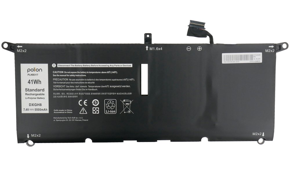 TRX Baterie Polion DXGH8 pro notebooky DELL 451-BCDX Inspiron 13 5390 7390 XPS 13 9370 9380 - 5500mAh 40.7/ neoriginální