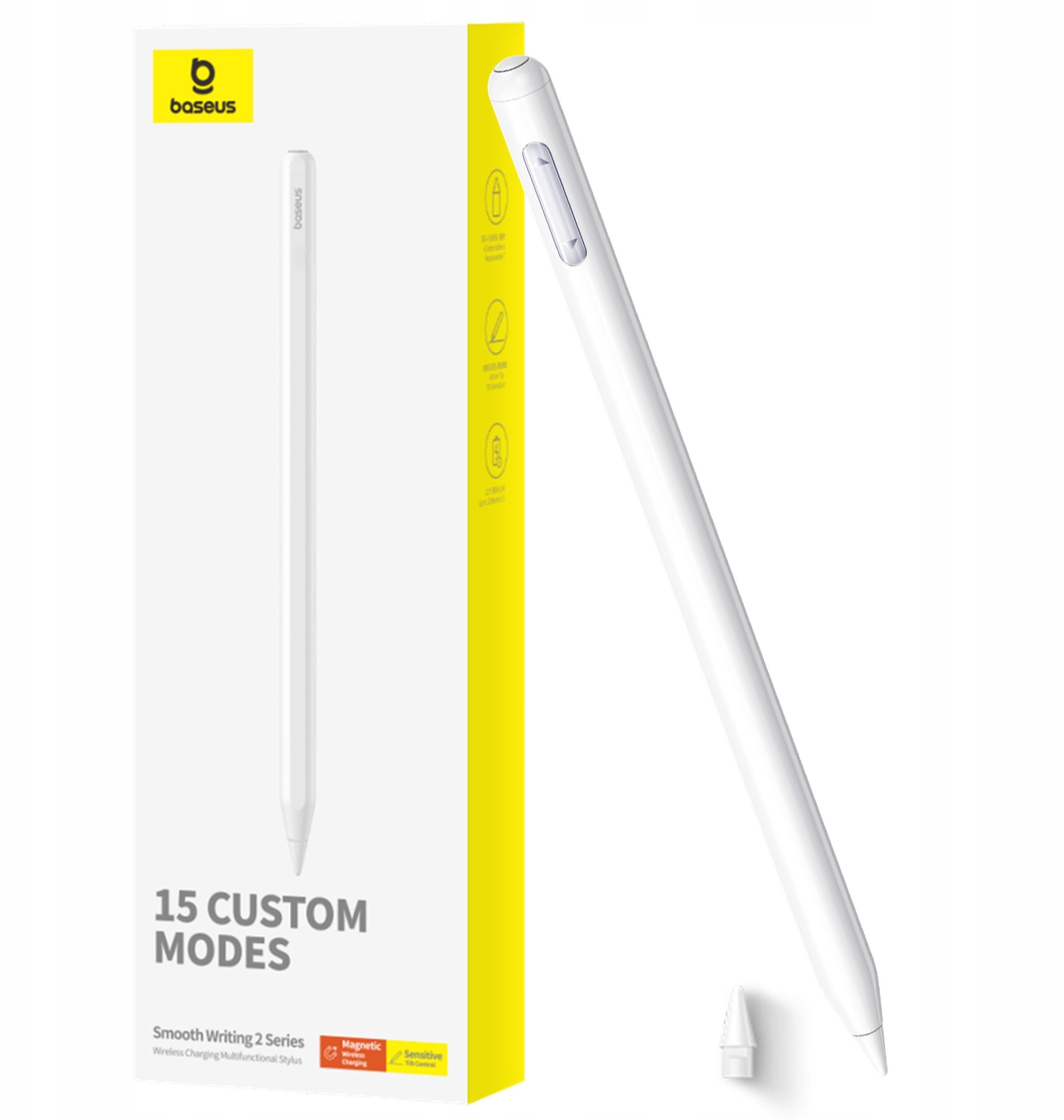 Baseus Stylus Baseus Smooth Writing 2 Active Stylus s bezdrátovým indukčním nabíjením - bílý