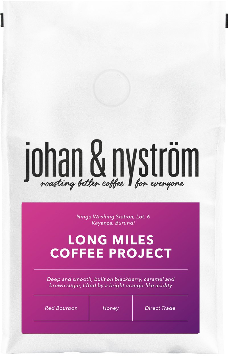 Johan & Nyström Zrnková káva Johan & Nyström - Burundi Long Miles Ninga Honey zrnková káva 250 g
