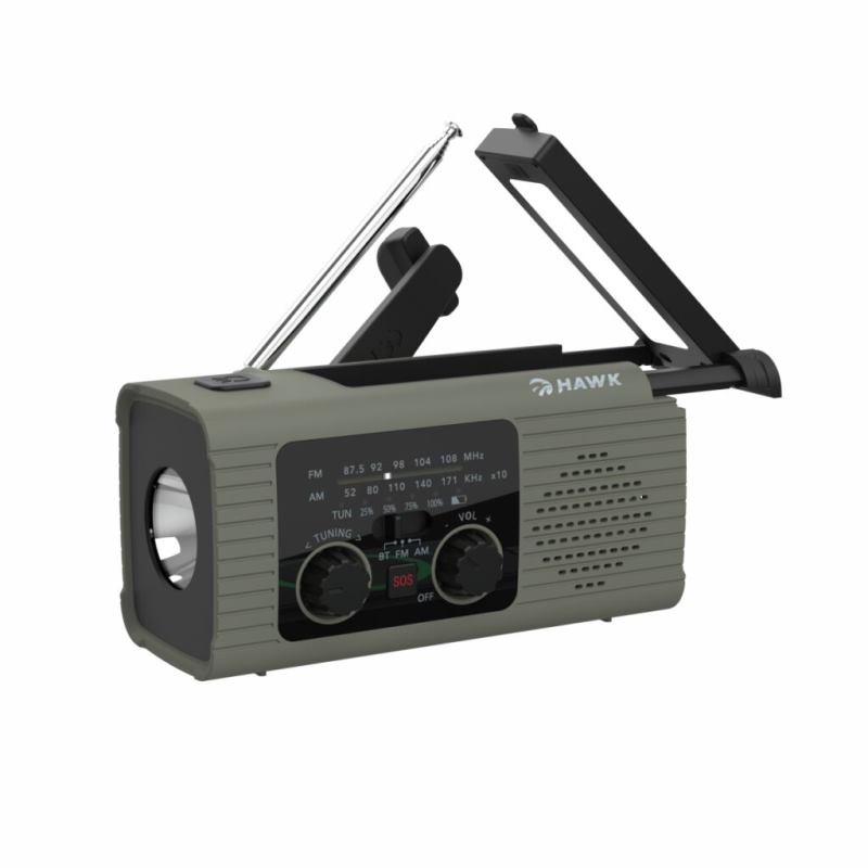 HAWK Expedition R10, FM/AM Rádio s BT, Pow, Solar
