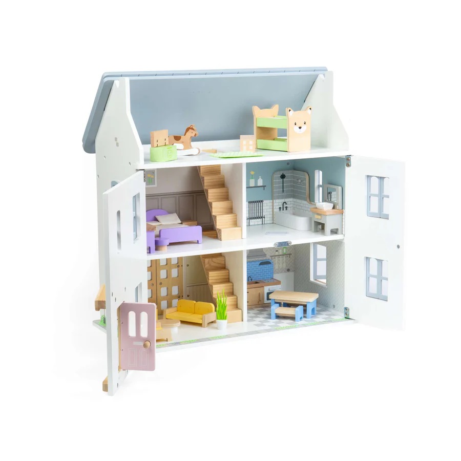 Bigjigs Toys Sada dřevěný nábytek do domečku pro panenky