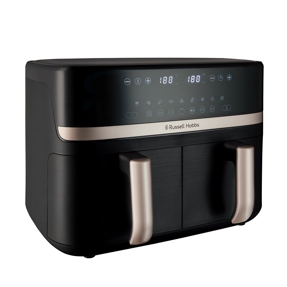 Russell Hobbs Horkovzdušná fritéza Dvojitá 9 l Samostatná 2800 W Černá