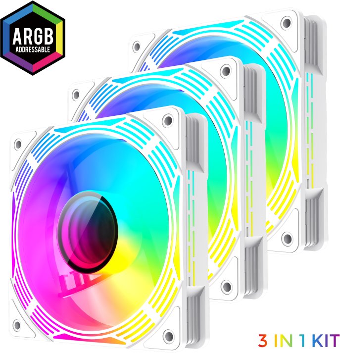 GameMax Ventilátor pro skříň Gamemax | KF300 WH | Bílá